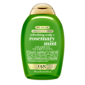 OGX Extra Strength Refreshing Scalp + Rosemary Mint Shampoo, Clarifying Wash Visibly Helps Remove Oil & Residue to Clear Away Buildup, Sulfate-Free Surfactants, 385 mL