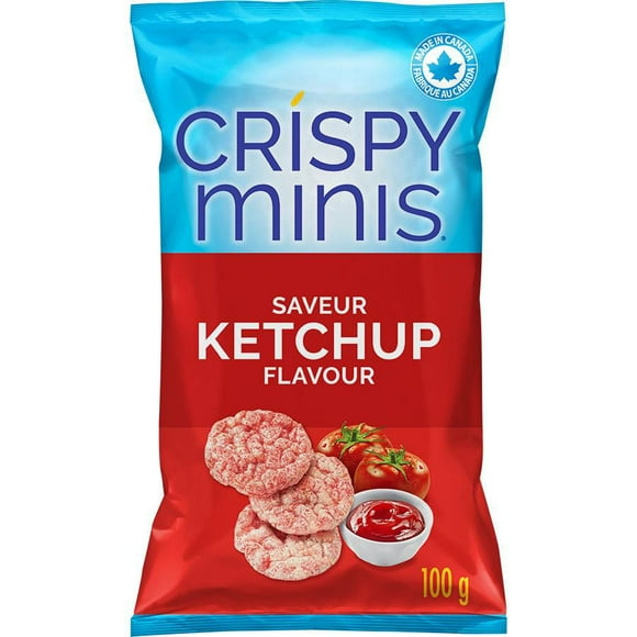 Quaker Crispy Minis Brown Rice Chips Ketchup, 100 g.
