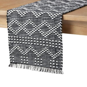 Better Homes & Garden Wisteria Runner, Black, 14"W x 72"L, Spot treat