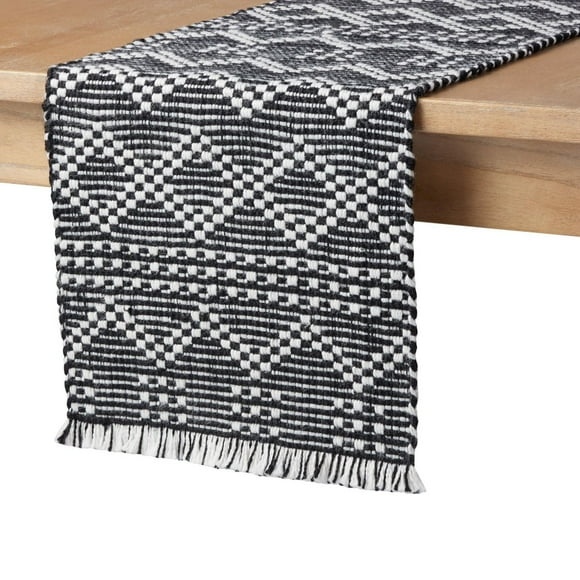 Better Homes & Garden Wisteria Runner, Black, 14"W x 72"L, Spot treat