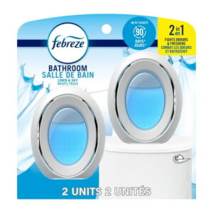 Febreze Bathroom Air Freshener, Odor-Fighting, Linen & Sky Scent, 15ML