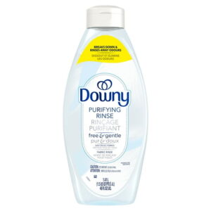Downy Rinse & Refresh Free & Gentle Laundry Odour Remover and Fabric Softener, Fragrance Free, No Dyes or Heavy Perfumes, 1.43 L