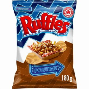 Ruffles Poutine flavoured Potato Chips, 180 g.