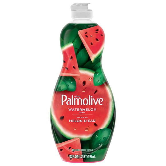 Palmolive Ultra Liquid Dish Soap, Watermelon Splash Scent, 591 ml, Palmolive Watermelon 591ml