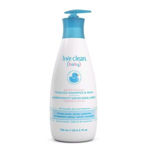 Live Clean Baby Gentle Moisture Tearless Shampoo & Wash, 750 mL