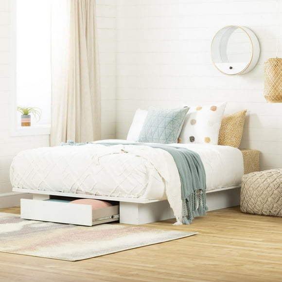 South Shore Kanagane Full/Queen Platform Bed (54/60") with Drawer