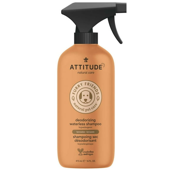 ATTITUDE Furry Friends, Waterless Shampoo, Deodorizing, Lavender, Pet care, Dog Shampoo, 473 mL