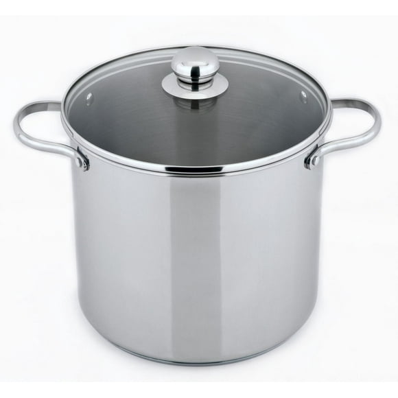 hometrends Stock Pot With Glass Lid, 16 QUART (15,14 L )