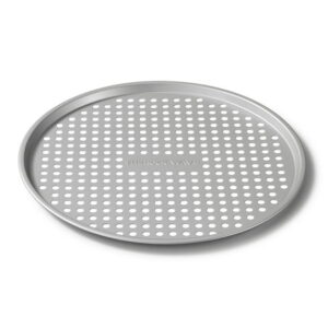 The Rock Wave Pizza Crisper Perforated Pan, 14.5" Diameter, Heavy Gauge Carbon Steel Construction, Non-Stick, No PFAS, No PFOA, ROCK 14.5" PZZA CRSP