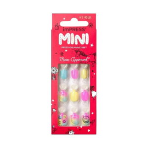 imPRESS Mini Press-On Nails, Handshake, Kids, Squoval Shape, 20 count, imPRESS Mini