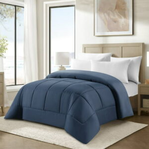 Swift Home Basic Down Alternative Comforter, All Season Hypoallergenic Cozy Comforter, Queen, Navy