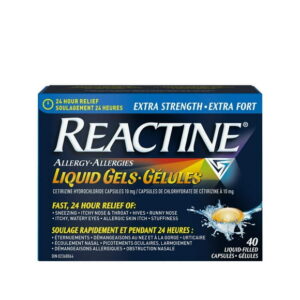 Reactine Extra Strength Antihistamine Liquid Gel Pills - 10mg Cetirizine Hydrochloride - Allergy Relief Medicine, 40 Count
