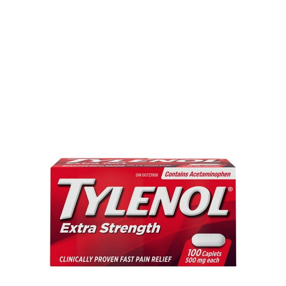 Tylenol Extra Strength Pain Relief Acetaminophen 500 mg, 100 Caplets