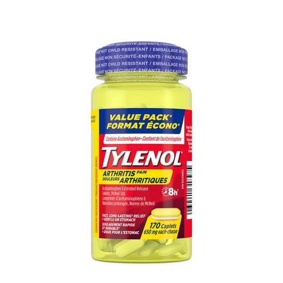 Tylenol Arthritis Pain Relief Acetaminophen 650mg Caplets, 170 count