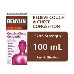 Benylin Extra Strength Cough & Chest Congestion Syrup, Relieves Cough & Chest Congestion symptoms, 100 mL