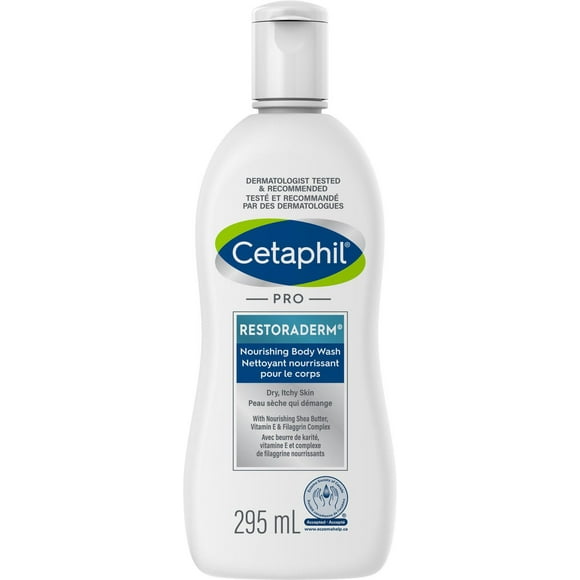 Cetaphil Restoraderm Nourishing Body Wash | With Filaggrin and Shea Butter | <br>Non Soap Cleanser For Dry Itchy and Sensitive Skin | 295ml, Dermatologist Recommended