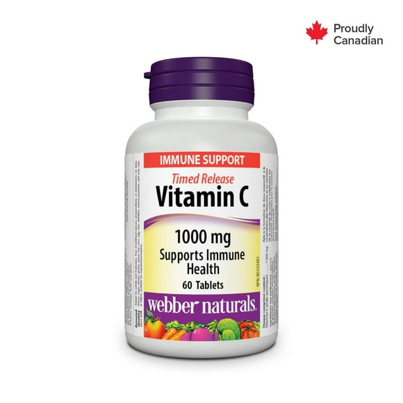 Webber Naturals Vitamin C Timed Release 1000 mg 60 Tablets, 60 capsules