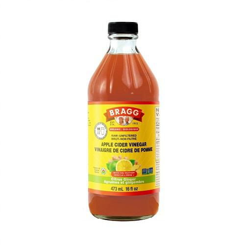 Bragg Organic Apple Cider Vinegar, Organic ACV Citrus Ginger 473ml