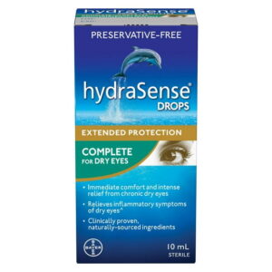 hydraSense Complete Eye Drops, For Dry Eyes, Immediate Comfort and Intense Relief, Preservative Free, Naturally Sourced Lubricant, 10 mL