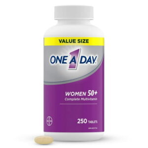 One A Day Multivitamins For Women 50 Plus - Daily Vitamins For Women With Vitamin A, B6, B12, C, D, E, Biotin, Calcium, Magnesium & Zinc, Helps Support Immune Function And Bone Health, 250 Tablets