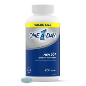 One A Day Multivitamins For Men 50 Plus - Daily Vitamins For Men With Vitamins A, B, C, D, E, Calcium, Selenium, Magnesium And Zinc To Support Immune, Bone, Heart, Eye Health, And Energy, 250 Tablets