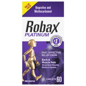 Robax Platinum Back Pain Relief And Muscle Relaxant, Caplets, 60 Count, 60 Tablets