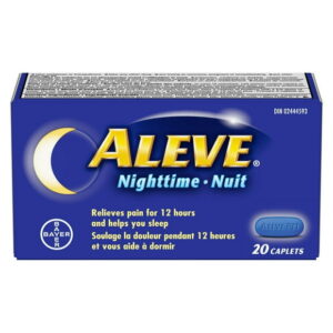 ALEVE Nighttime, Pain Reliever and Sleep Aid, Naproxen Sodium, 20 Caplets