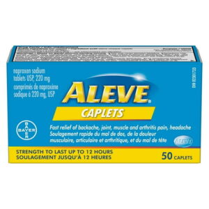 ALEVE Pain Relief, Clinically Proven, Fast-Acting, Long-Lasting, Naproxen Sodium, 50 Caplets
