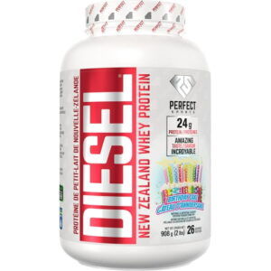 PERFECT Sports - DIESEL New Zealand Whey Protein, Vanilla Birthday Cake 2lb (908g)
