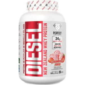 PERFECT Sports - DIESEL New Zealand Whey Protein, Strawberry Ice Cream 2lb (908g), DIESEL New Zealand Whey Protein