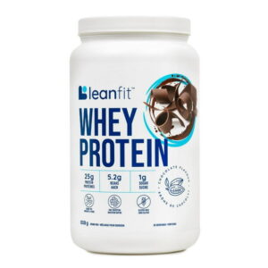 LEANFIT WHEY PROTEIN™ Chocolate 858g - 100% Whey Protein Powder, 25g Protein Per Serving, Grass-Fed, Gluten-Free, BCAAs, Complete Amino Acid Profile, Size: 858g Tub (26 Servings)