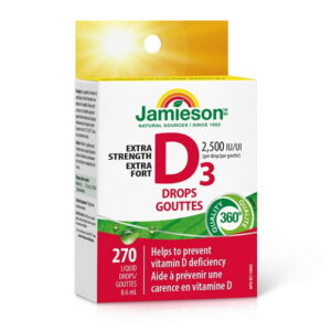 Jamieson Vitamin D3 Drops, 2500 IU, 8.6 mL