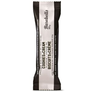 BAREBELLS COOKIES AND CREAM PROTEIN BAR, 1 X 55G COUNT