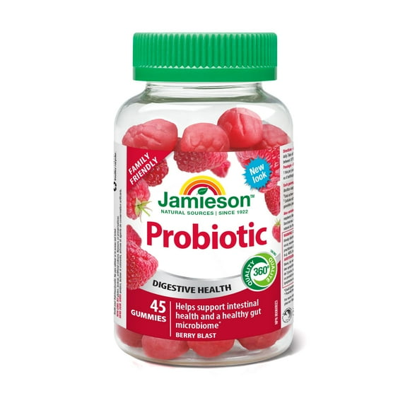 Jamieson Probiotic 1 Billion Active Cells Berry Blast Flavour Gummies, 45 gummies