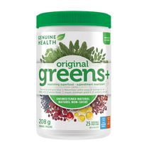 Genuine Health Original Greens+ Superfood Greens Powder unsweetened natural flavour 25 servings, 208gr