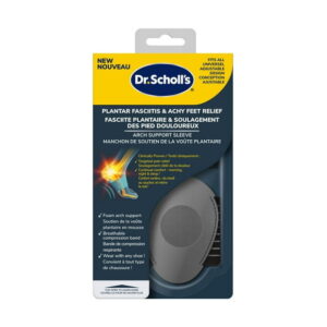 Dr. Scholl's® Plantar Fasciitis & Achy feet Relief Arch Support Sleeve, Unisex, 1 pair, Non Slip Sole