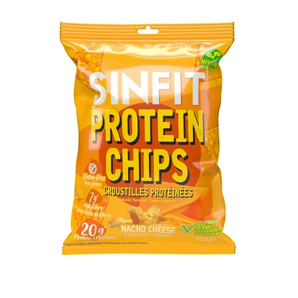 SinFit Protein Chips - Nacho Cheese, 50g Bag