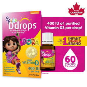 Kids Ddrops® Liquid Vitamin D3 Vitamin Supplement, 400 IU, 1.7 ml, 60 drops