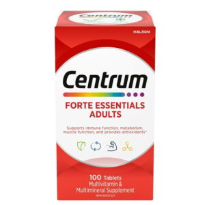Centrum Forte Essentials Adult Multivitamin and Multimineral Supplement Tablets, 100 Count, 100 Tablets
