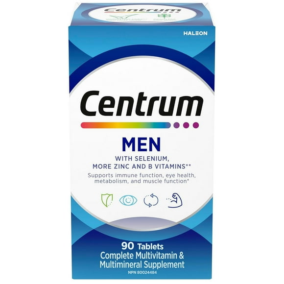 Centrum Men Multivitamin and Multimineral Supplement Tablets, 90 count