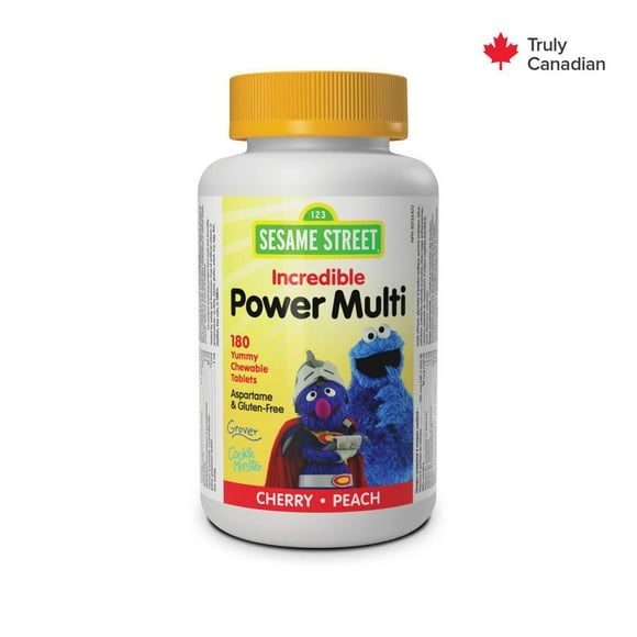 Sesame Street® Incredible Power Multi Cherry and Peach, 180 Chewable Tablets