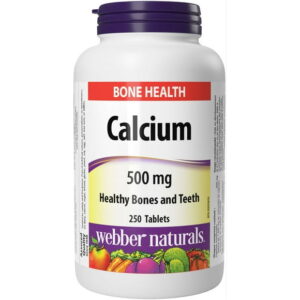 Webber Naturals® Calcium 500 mg, Supports bone health and prevents osteoporosis, 250 Tablets
