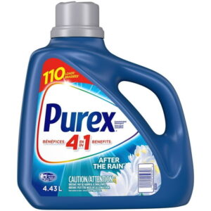 Purex 4 in 1 Concentrated Liquid Laundry Detergent, After The Rain, 4.43 Litres, 110 Wash Loads, 4.43L, 110 Loads
