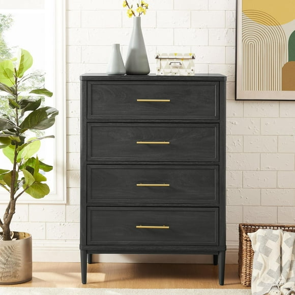 Better Homes & Gardens Oaklee 4-Drawer Dresser, Charcoal