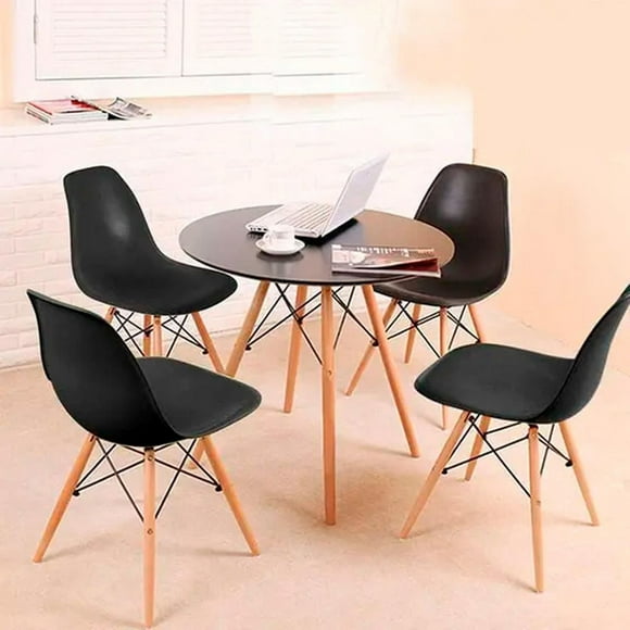 Heavenly Collection Black Wood Chair SET OF 6