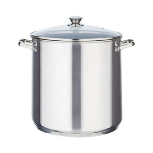 Mainstays 16-quart Stainless Steel Stock Pot with Glass Lid, 16 qt., induction ready