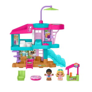 Fisher-Price Little People Barbie Beach House Toddler Playset with Figures & Accessories, Little People BRB Beach House