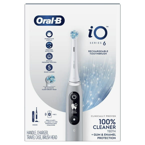 Oral-B iO Series 6 Electric Toothbrush with (1) Brush Head, iO6 Rechargeable Power Toothbrush, 1 Set