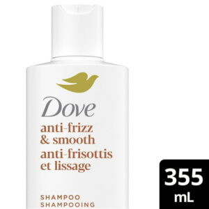 Dove Anti-Frizz & Smooth Shampoo for Frizz-Prone Hair with Liquid Bio-Protein Care 355mL, 355 ML
