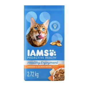 Iams Proactive Health Healthy Enjoyment Chicken & Salmon Adult Dry Cat Food, 1.36-2.72kg
